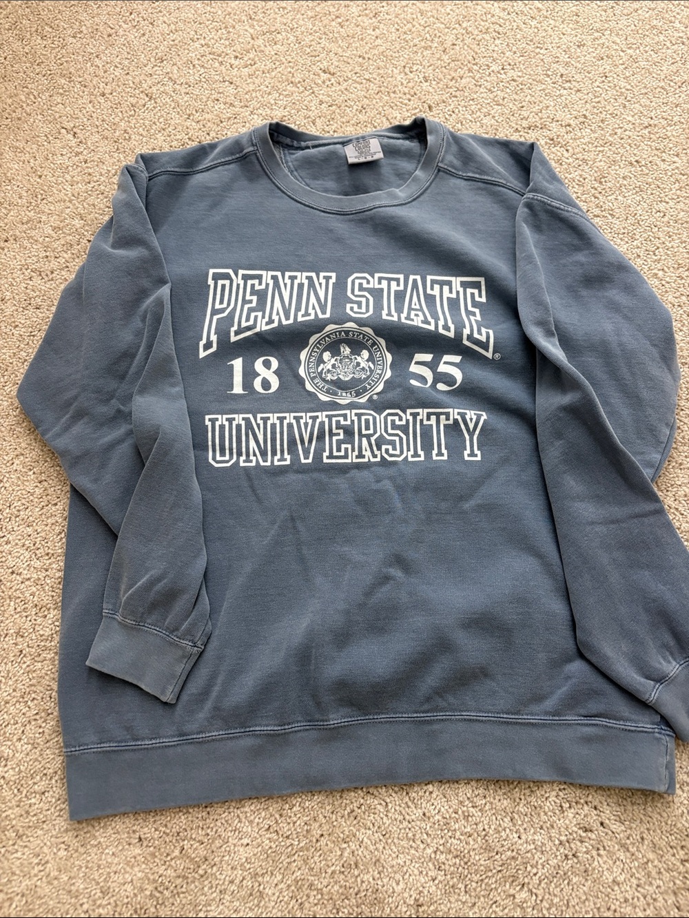 Comfort Colors Penn State Crewneck in Faded Blue